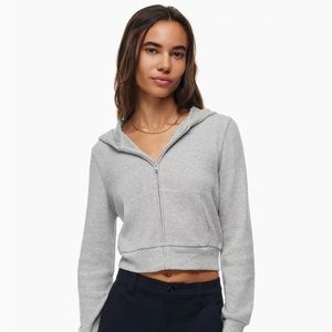 Aritzia TNA waffle zip hoodie